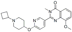 4(3H)-Quinazolinone,  2-[6-[(1-cyclobutyl-4-piperidinyl)oxy]-3-pyridinyl]-8-methoxy-3-methyl- CAS#: 870996-75-1