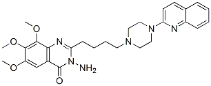 4(3H)-Quinazolinone,  3-amino-6,7,8-trimethoxy-2-[4-[4-(2-quinolinyl)-1-piperazinyl]butyl]- CAS#: 864386-11-8
