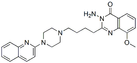 4(3H)-Quinazolinone,  3-amino-8-methoxy-2-[4-[4-(2-quinolinyl)-1-piperazinyl]butyl]- CAS#: 864386-34-5