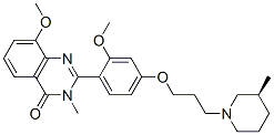 4(3H)-Quinazolinone,  8-methoxy-2-[2-methoxy-4-[3-[(3S)-3-methyl-1-piperidinyl]propoxy]phenyl]-3-methyl- CAS#: 870996-60-4