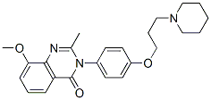 4(3H)-Quinazolinone,  8-methoxy-2-methyl-3-[4-[3-(1-piperidinyl)propoxy]phenyl]- CAS#: 862308-94-9