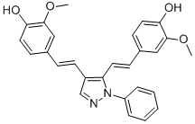 4,4'-(1E,1'E)-2,2'-(1-phenyl-1H-pyrazole-3,5-diyl)bis(ethene-2,1-diyl)bis(2-methoxyphenol) CAS#: 828911-76-8