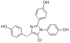 4,4'-(5-Chloro-4-(4-hydroxybenzyl)-1H-imidazole-1,2-diyl)diphenol CAS#: 885268-49-5