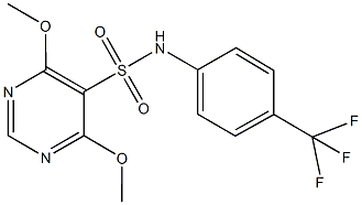 4,6-dimethoxy-N-[4-(trifluoromethyl)phenyl]-5-pyrimidinesulfonamide CAS#: 861208-73-3