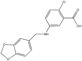 5-[(1,3-benzodioxol-5-ylmethyl)amino]-2-chlorobenzoic acid CAS#: 879072-55-6