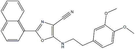 5-{[2-(3,4-dimethoxyphenyl)ethyl]amino}-2-(naphthalen-1-yl)-1,3-oxazole-4-carbonitrile CAS#: 845661-69-0