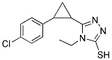 5-[2-(4-CHLORO-PHENYL)-CYCLOPROPYL]-4-ETHYL-4H-[1,2,4]TRIAZOLE-3-THIOL CAS#: 828283-49-4