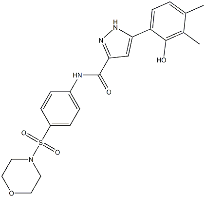 5-(2-hydroxy-3,4-dimethylphenyl)-N-[4-(morpholin-4-ylsulfonyl)phenyl]-1H-pyrazole-3-carboxamide CAS#: 879452-41-2