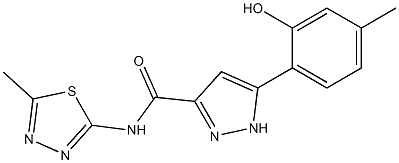 5-(2-hydroxy-4-methylphenyl)-N-(5-methyl-1,3,4-thiadiazol-2-yl)-1H-pyrazole-3-carboxamide CAS#: 879468-72-1