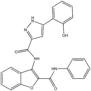 5-(2-hydroxyphenyl)-N-[2-(phenylcarbamoyl)-1-benzofuran-3-yl]-1H-pyrazole-3-carboxamide CAS#: 879466-80-5