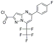5-(4-FLUORO-PHENYL)-7-PENTAFLUOROETHYL-PYRAZOLO[1, 5-A]PYRIMIDINE-2-CARBONYL CHLORIDE CAS#: 870261-22-6