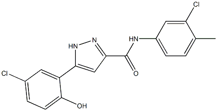5-(5-chloro-2-hydroxyphenyl)-N-(3-chloro-4-methylphenyl)-1H-pyrazole-3-carboxamide CAS#: 879441-60-8