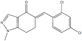 5-[(E)-(2,4-dichlorophenyl)methylidene]-1-methyl-1,5,6,7-tetrahydro-4H-indazol-4-one CAS#: 860609-89-8