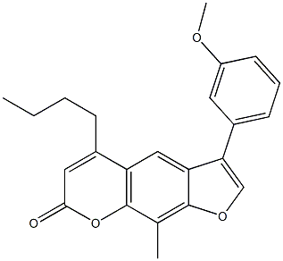 5-butyl-3-(3-methoxyphenyl)-9-methylfuro[3,2-g]chromen-7-one CAS#: 858754-20-8