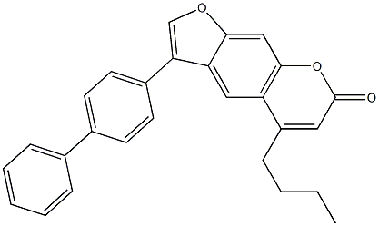 5-butyl-3-(4-phenylphenyl)furo[3,2-g]chromen-7-one CAS#: 858742-45-7