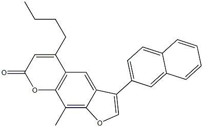 5-butyl-9-methyl-3-naphthalen-2-ylfuro[3,2-g]chromen-7-one CAS#: 858748-04-6