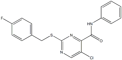 5-chloro-2-[(4-fluorobenzyl)sulfanyl]-N-phenylpyrimidine-4-carboxamide CAS#: 874137-54-9
