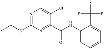 5-chloro-2-(ethylsulfanyl)-N-[2-(trifluoromethyl)phenyl]pyrimidine-4-carboxamide CAS#: 832686-28-9