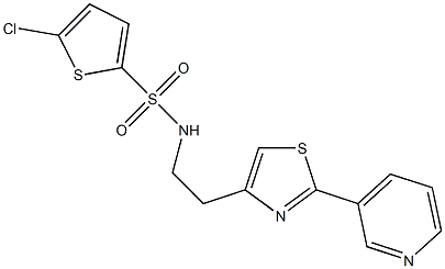 5-chloro-N-{2-[2-(pyridin-3-yl)-1,3-thiazol-4-yl]ethyl}thiophene-2-sulfonamide CAS#: 863512-03-2