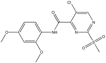 5-chloro-N-(2,4-dimethoxyphenyl)-2-(methylsulfonyl)pyrimidine-4-carboxamide CAS#: 874355-33-6
