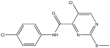 5-chloro-N-(4-chlorophenyl)-2-(methylsulfanyl)pyrimidine-4-carboxamide CAS#: 879951-85-6