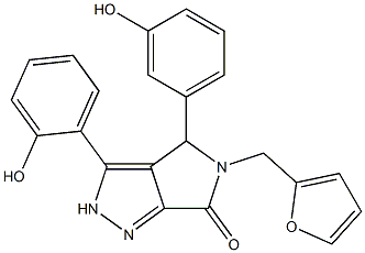 5-(furan-2-ylmethyl)-3-(2-hydroxyphenyl)-4-(3-hydroxyphenyl)-4,5-dihydropyrrolo[3,4-c]pyrazol-6(2H)-one CAS#: 880395-19-7