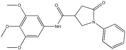 5-oxo-1-phenyl-N-(3,4,5-trimethoxyphenyl)pyrrolidine-3-carboxamide CAS#: 879596-99-3