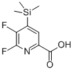 5,6-Difluoro-4-(trimethylsilyl)pyridine-2-carboxylic acid CAS#: 851386-37-3