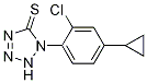 5H-Tetrazole-5-thione, 1-(2-chloro-4-cyclopropylphenyl)-1,2-dihydro- CAS#: 871476-63-0