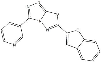 6-(1-benzofuran-2-yl)-3-(3-pyridinyl)[1,2,4]triazolo[3,4-b][1,3,4]thiadiazole CAS#: 853891-72-2