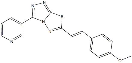 6-[2-(4-methoxyphenyl)vinyl]-3-(3-pyridinyl)[1,2,4]triazolo[3,4-b][1,3,4]thiadiazole CAS#: 853891-68-6