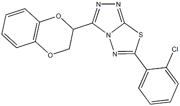 6-(2-chlorophenyl)-3-(2,3-dihydro-1,4-benzodioxin-2-yl)[1,2,4]triazolo[3,4-b][1,3,4]thiadiazole CAS#: 876712-31-1