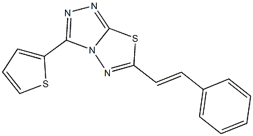 6-(2-phenylvinyl)-3-(2-thienyl)[1,2,4]triazolo[3,4-b][1,3,4]thiadiazole CAS#: 878737-50-9