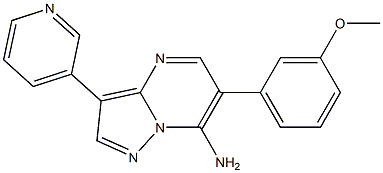 6-(3-methoxyphenyl)-3-(pyridin-3-yl)pyrazolo[1,5-a]pyrimidin-7-amine CAS#: 861249-59-4