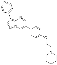 6-[4-(2-PIPERIDIN-1-YLETHOXY)PHENYL]-3-PYRIDIN-4-YLPYRAZOLO[1,5-A]PYRIMIDINE CAS#: 866405-64-3