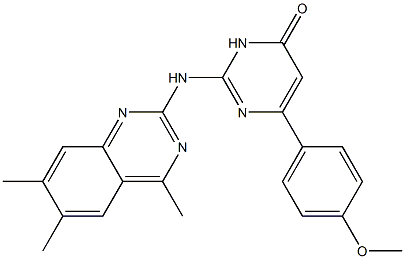 6-(4-methoxyphenyl)-2-[(4,6,7-trimethyl-2-quinazolinyl)amino]-4(3H)-pyrimidinone CAS#: 876667-53-7