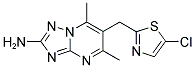 6-[(5-CHLORO-1,3-THIAZOL-2-YL)METHYL]-5,7-DIMETHYL[1,2,4]TRIAZOLO[1,5-A]PYRIMIDIN-2-AMINE CAS#: 861209-53-2