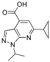 6-CYCLOPROPYL-1-ISOPROPYL-1H-PYRAZOLO[3,4-B]PYRIDINE-4-CARBOXYLIC ACID CAS#: 851288-57-8