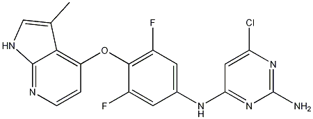 6-Chloro-N4-[3,5-difluoro-4-[(3-methyl-1H-pyrrolo[2,3-b]pyridin-4-yl)oxy]phenyl]-2,4-pyrimidinediamine CAS#: 867017-68-3