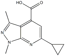 6-Cyclopropyl-1,3-dimethyl-pyrazolo[3,4-b]pyridine-4-carboxylic acid CAS#: 886503-63-5