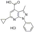 6-Cyclopropyl-3-methyl-1-phenyl-1H-pyrazolo-[3,4-b]pyridine-4-carboxylic acid hydrochloride CAS#: 881443-44-3