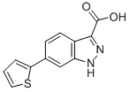 6-THIOPHEN-2-YL-1H-INDAZOLE-3-CARBOXYLIC ACID CAS#: 869783-22-2