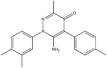 6-amino-1-(3,4-dimethylphenyl)-3-methyl-5-(4-methylphenyl)pyridazin-4(1H)-one CAS#: 881557-93-3