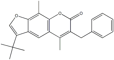 6-benzyl-3-tert-butyl-5,9-dimethylfuro[3,2-g]chromen-7-one CAS#: 858751-90-3