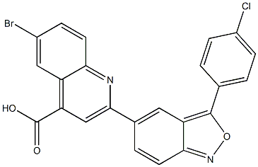 6-bromo-2-[3-(4-chlorophenyl)-2,1-benzoxazol-5-yl]quinoline-4-carboxylic acid CAS#: 882141-16-4