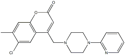 6-chloro-7-methyl-4-{[4-(pyridin-2-yl)piperazin-1-yl]methyl}-2H-chromen-2-one CAS#: 849458-84-0