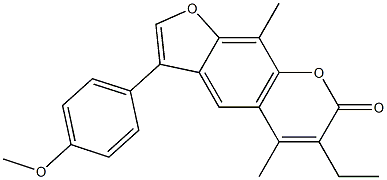 6-ethyl-3-(4-methoxyphenyl)-5,9-dimethylfuro[3,2-g]chromen-7-one CAS#: 858744-02-2