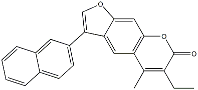 6-ethyl-5-methyl-3-naphthalen-2-ylfuro[3,2-g]chromen-7-one CAS#: 858747-89-4