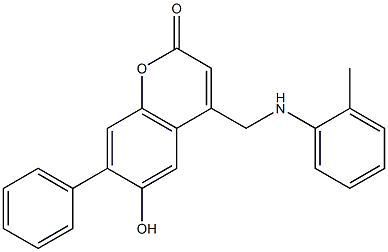 6-hydroxy-4-{[(2-methylphenyl)amino]methyl}-7-phenyl-2H-chromen-2-one CAS#: 859114-39-9