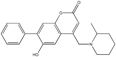 6-hydroxy-4-[(2-methylpiperidin-1-yl)methyl]-7-phenyl-2H-chromen-2-one CAS#: 859869-32-2
